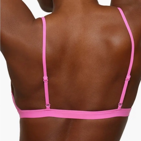 SKIMS NWT Fits Everybody Lace Triangle Bralette - Neon Orchid - Picture 2 of 4